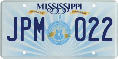 MS license plate JPM022