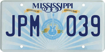 MS license plate JPM039