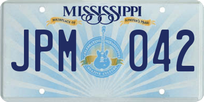 MS license plate JPM042