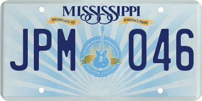 MS license plate JPM046