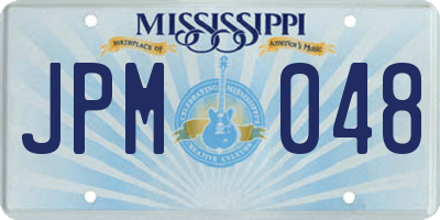 MS license plate JPM048