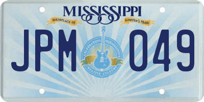 MS license plate JPM049