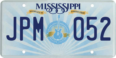 MS license plate JPM052