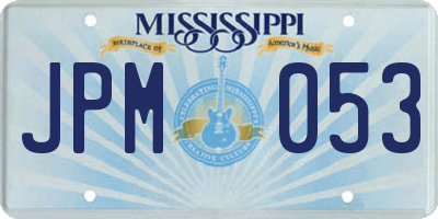 MS license plate JPM053