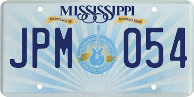 MS license plate JPM054