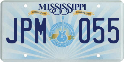 MS license plate JPM055