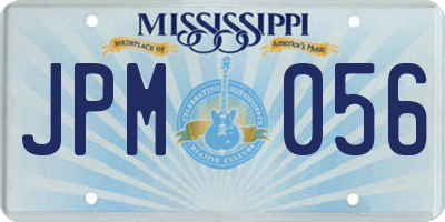 MS license plate JPM056