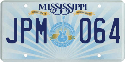 MS license plate JPM064