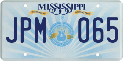 MS license plate JPM065