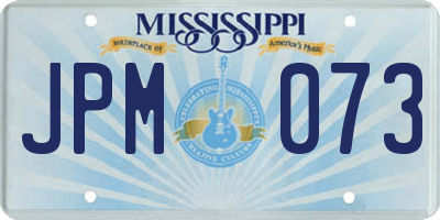 MS license plate JPM073
