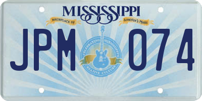 MS license plate JPM074