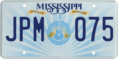 MS license plate JPM075