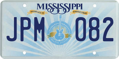 MS license plate JPM082
