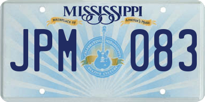MS license plate JPM083