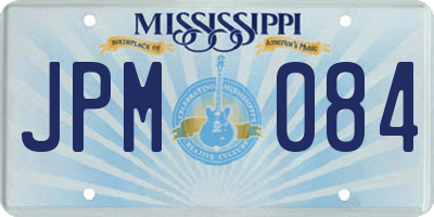 MS license plate JPM084