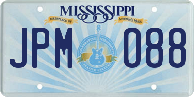 MS license plate JPM088