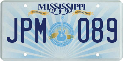 MS license plate JPM089