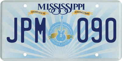 MS license plate JPM090
