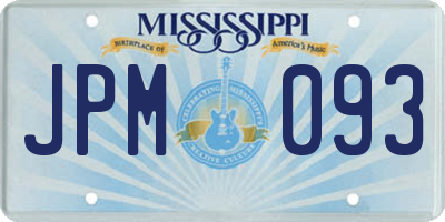 MS license plate JPM093