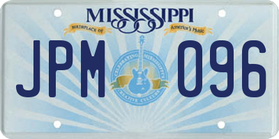 MS license plate JPM096