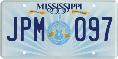 MS license plate JPM097