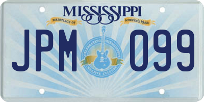 MS license plate JPM099