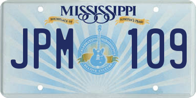 MS license plate JPM109