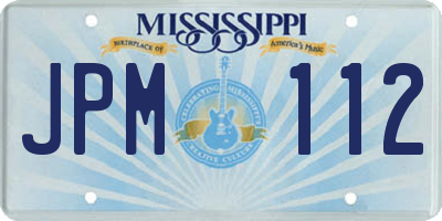 MS license plate JPM112