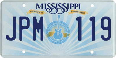 MS license plate JPM119