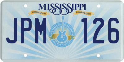 MS license plate JPM126