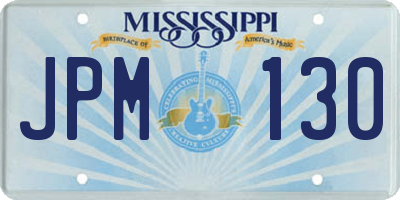 MS license plate JPM130