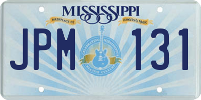 MS license plate JPM131