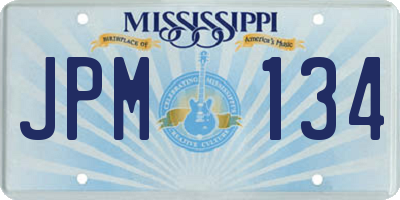 MS license plate JPM134