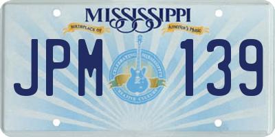 MS license plate JPM139