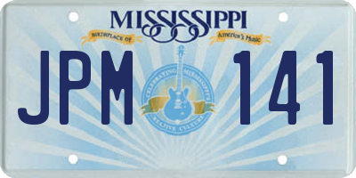 MS license plate JPM141
