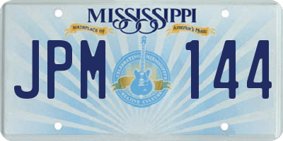 MS license plate JPM144