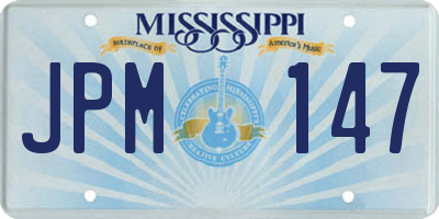 MS license plate JPM147