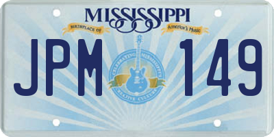 MS license plate JPM149