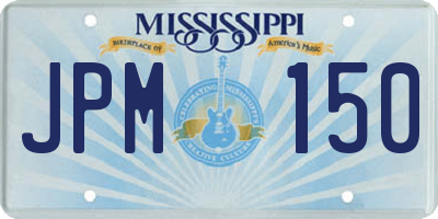 MS license plate JPM150