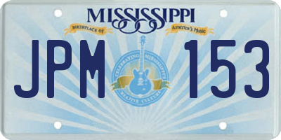 MS license plate JPM153