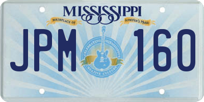 MS license plate JPM160