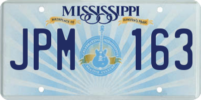 MS license plate JPM163