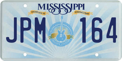 MS license plate JPM164