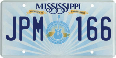 MS license plate JPM166