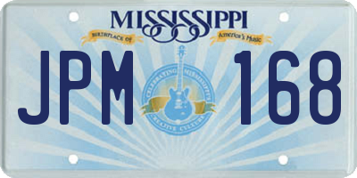 MS license plate JPM168