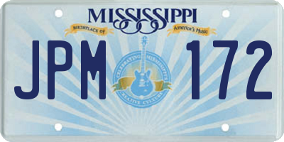 MS license plate JPM172