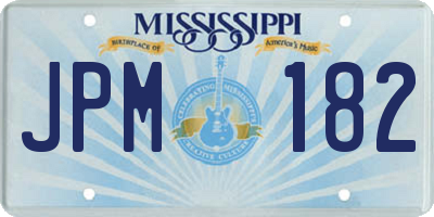 MS license plate JPM182