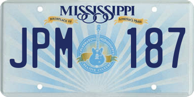 MS license plate JPM187
