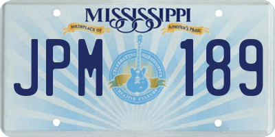 MS license plate JPM189