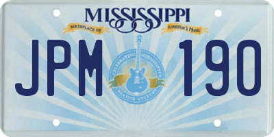 MS license plate JPM190